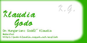 klaudia godo business card